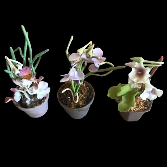 Mini Flower Pot Clay Floral Plants in Clay Flower Pots Doll House Displa… - Picture 3 of 6